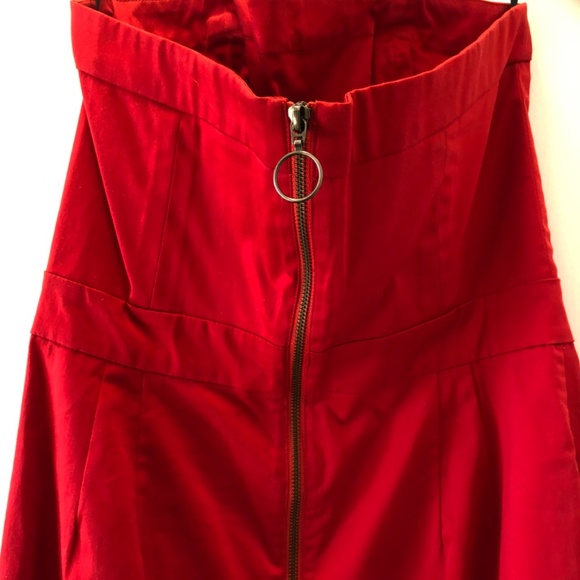 French Connection Red Mini Bandeau Dress - Picture 4 of 5